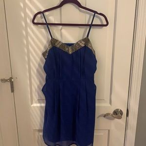 Greylin Sequin Trim Spaghetti Strap Dress